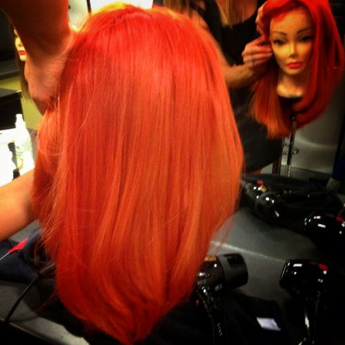 Fiery red wig