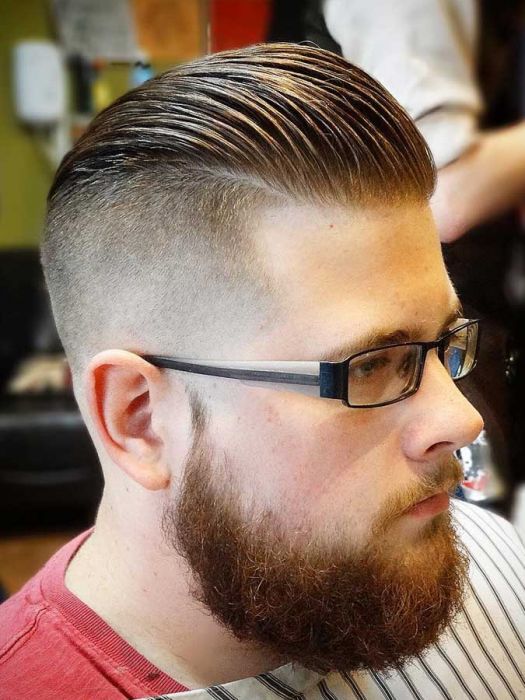 slick pompadour hairstyle for thinning hair